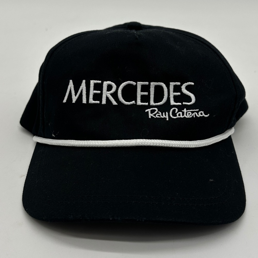Port Authority Hats Baseball Cap Mens OSFA Black Mercedes Ray Catena Snap Back